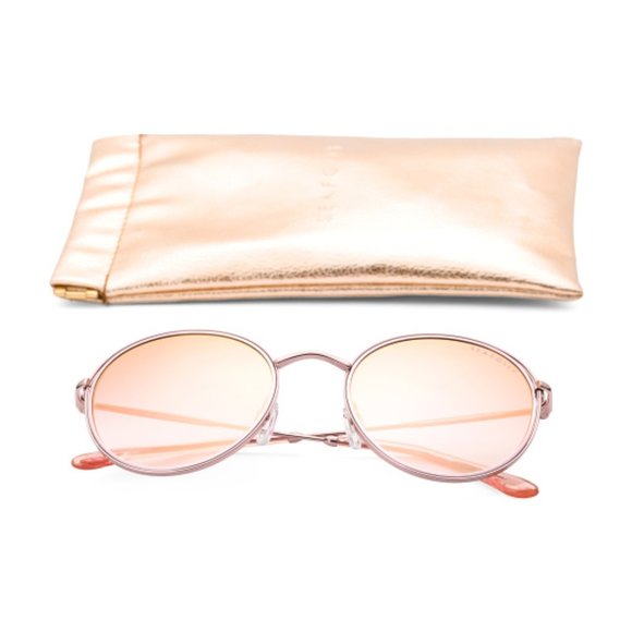Sea folly Australia Accessories - Round Rose Gold Toned Framed Sunglasses
